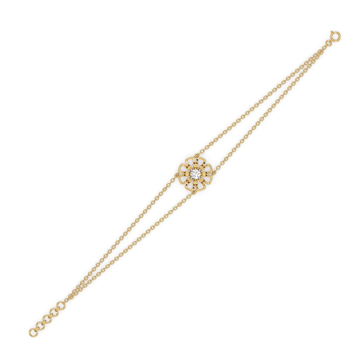 Golden Edge - Lab Diamond Solitaire Bracelet