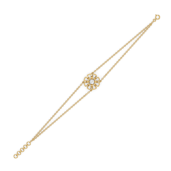 Golden Edge - Lab Grown Diamond Solitaire Bracelet Online in India - Lukson 