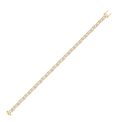Edgy Elegance - Lab Diamond Tennis Bracelet