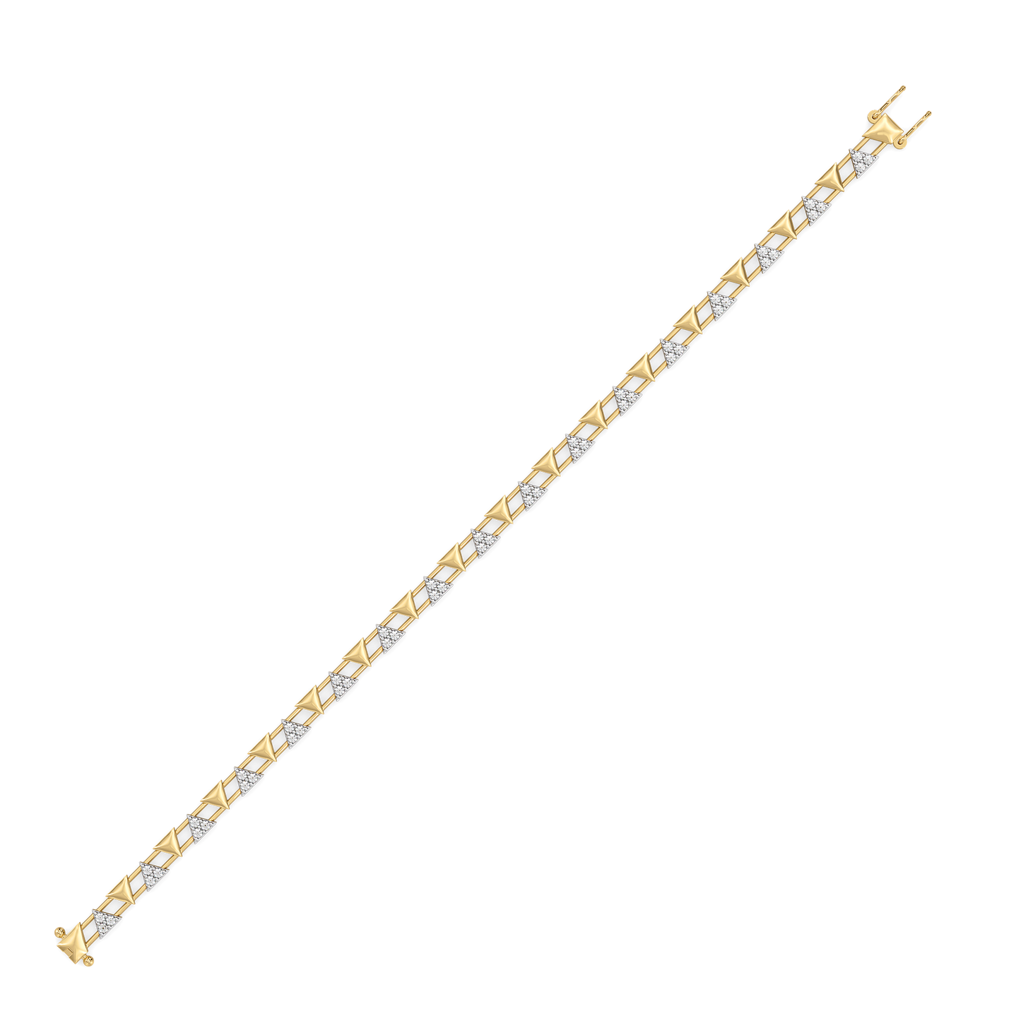 Edgy Elegance - Lab Diamond Tennis Bracelet