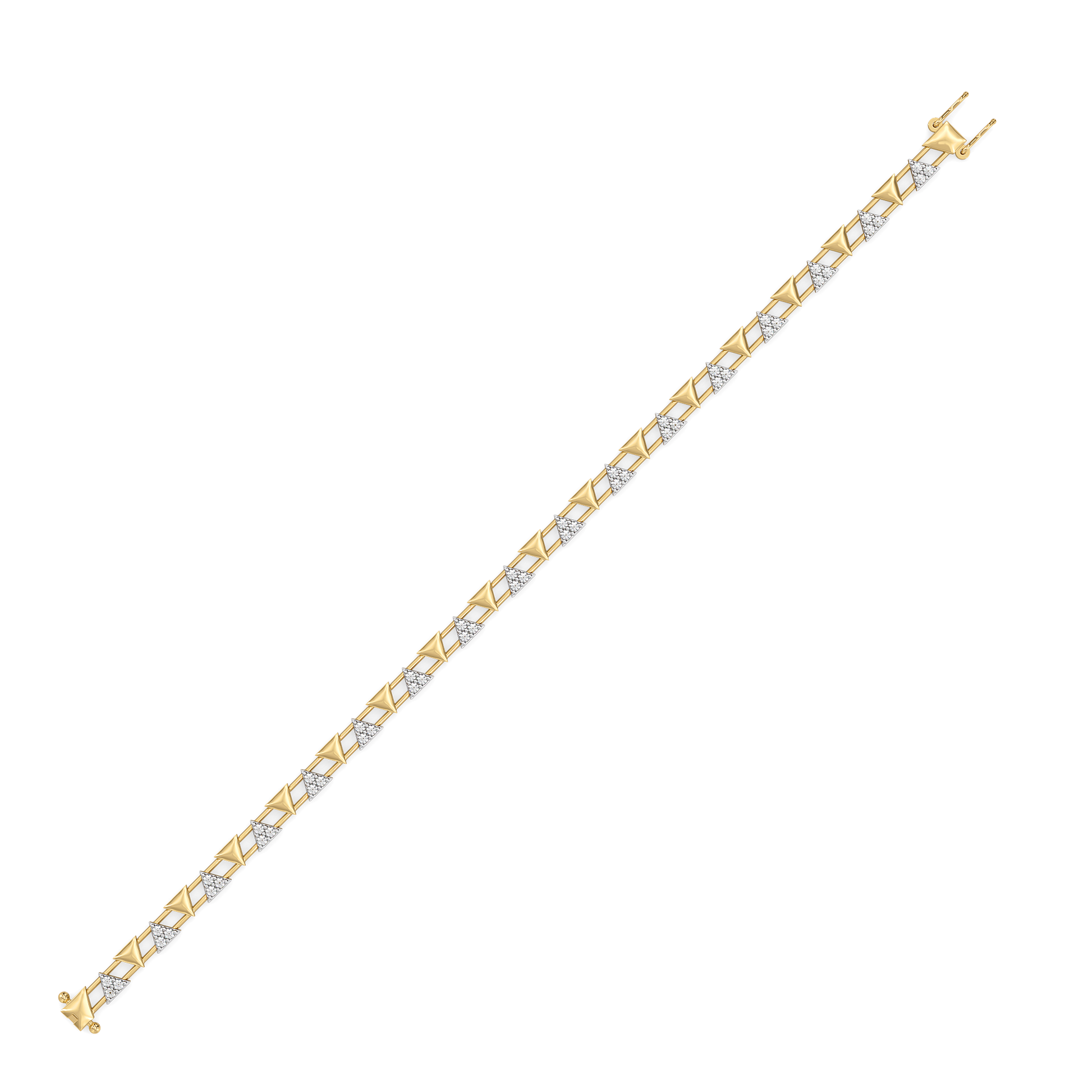 Edgy Elegance - Lab Diamond Tennis Bracelet