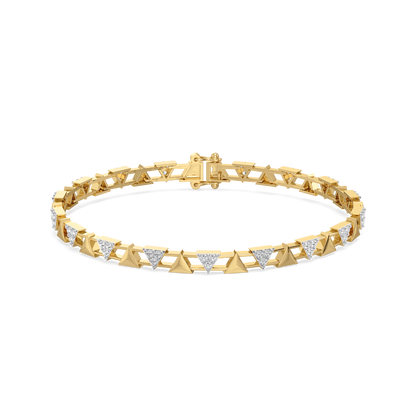 Edgy Elegance - Lab Diamond Tennis Bracelet