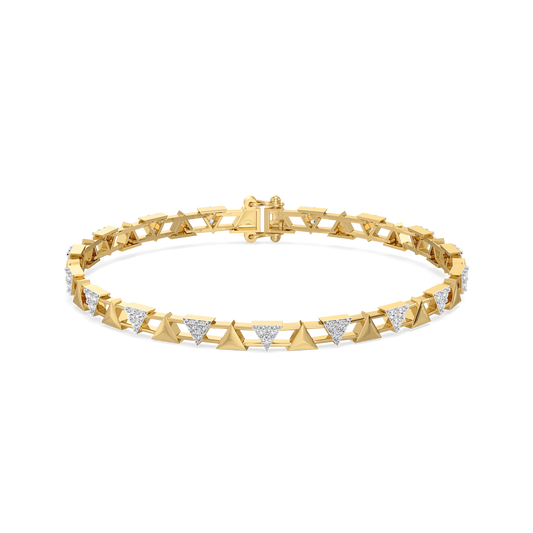 Edgy Elegance - Lab Diamond Tennis Bracelet