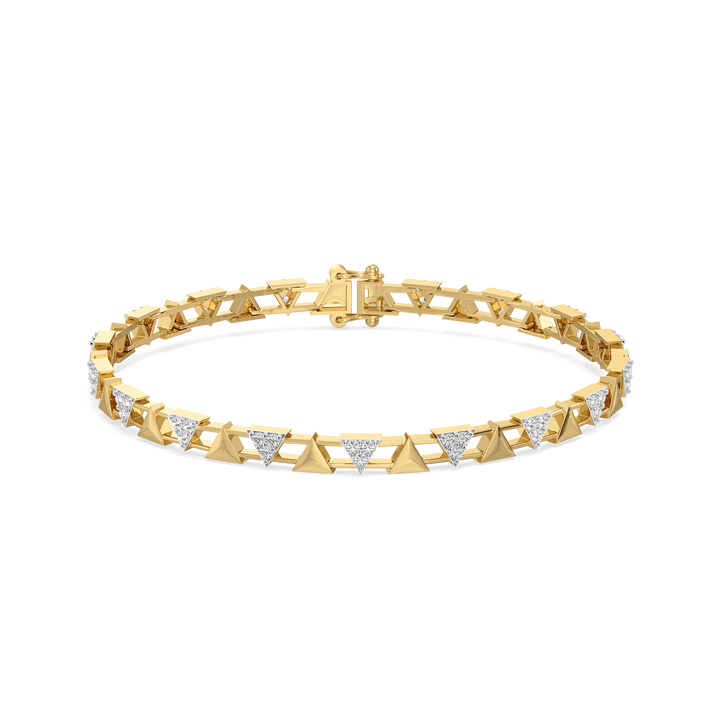 Edgy Elegance - Lab Diamond Tennis Bracelet