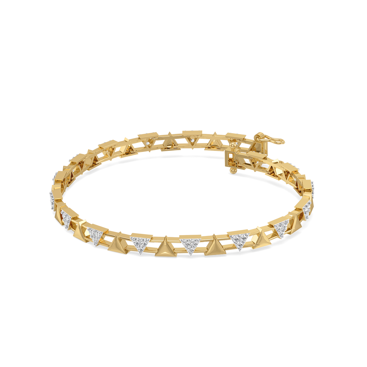 Edgy Elegance - Lab Diamond Tennis Bracelet