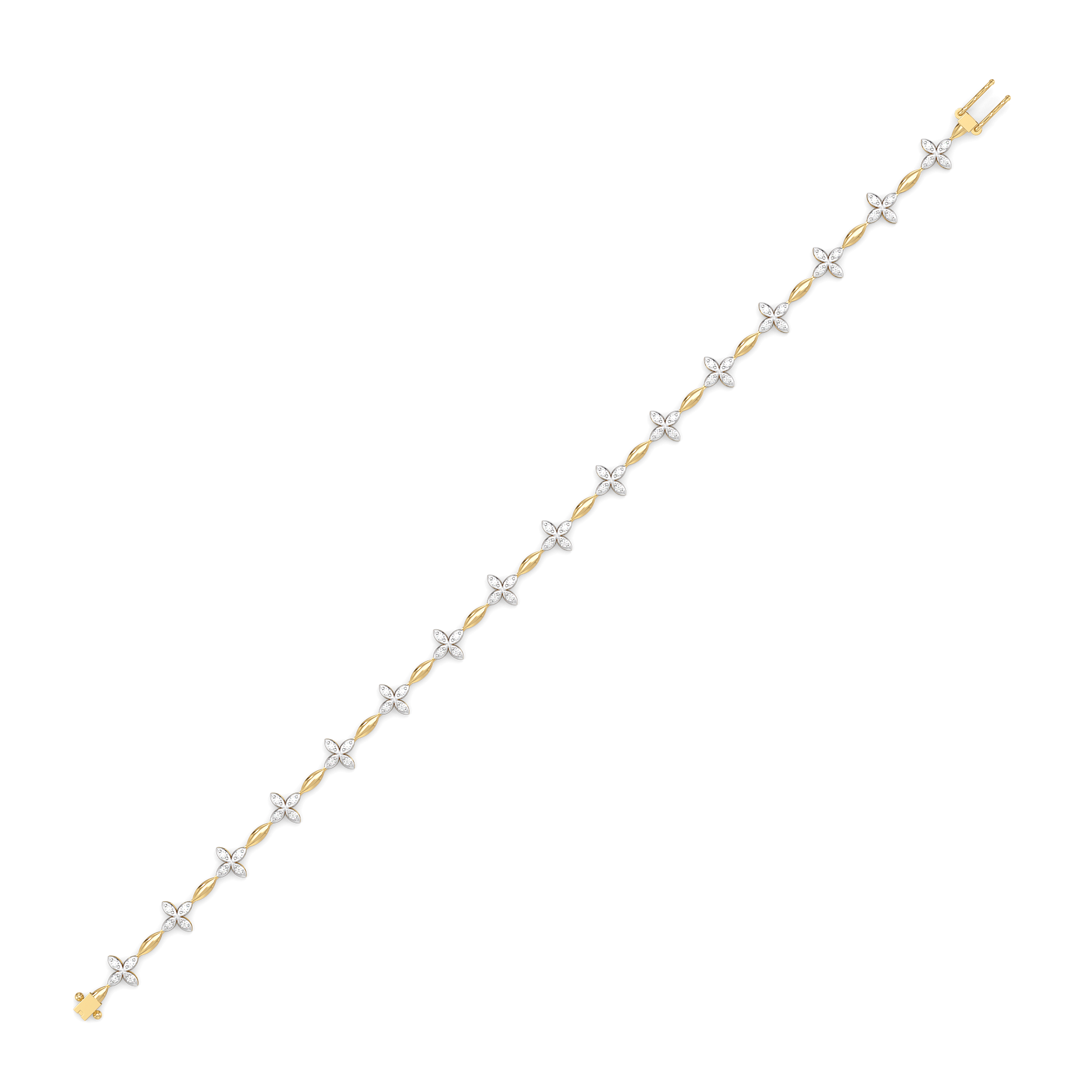 Golden Spring - Lab Diamond Tennis Bracelet