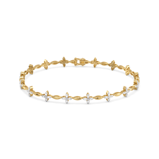 Golden Spring - Lab Diamond Tennis Bracelet