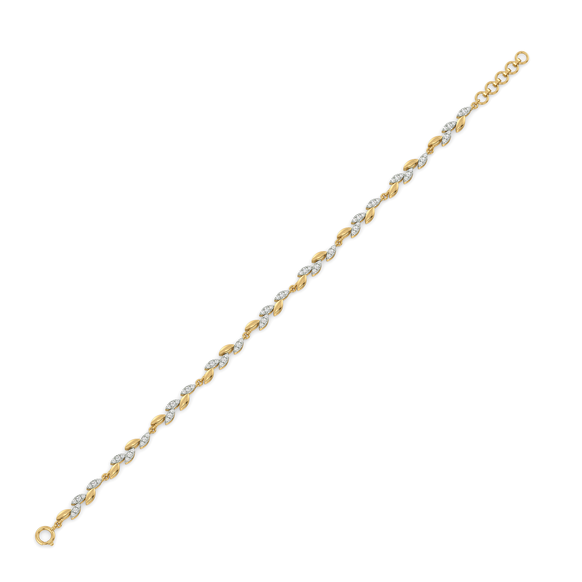 Whispering Leaf - Lab Diamond Tennis Bracelet