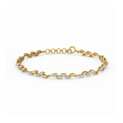 Whispering Leaf - Lab Diamond Tennis Bracelet