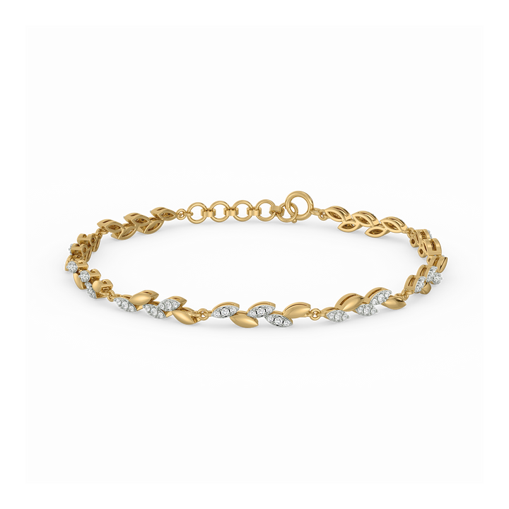 Whispering Leaf - Lab Diamond Tennis Bracelet