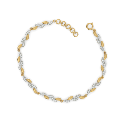 Whispering Leaf - Lab Diamond Tennis Bracelet