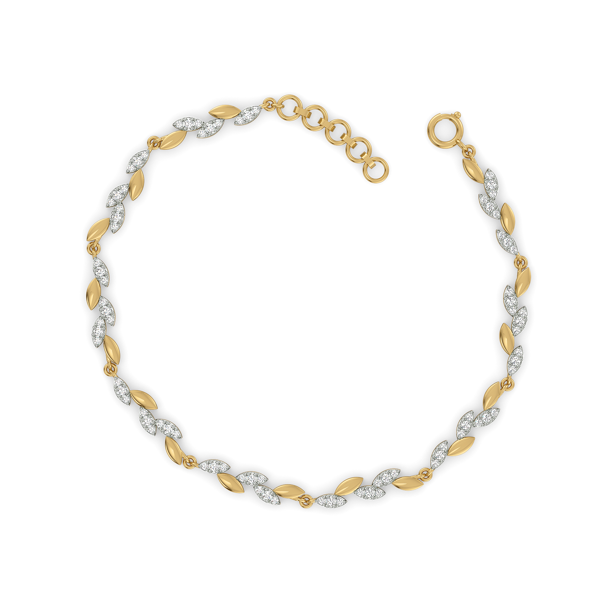 Whispering Leaf - Lab Diamond Tennis Bracelet