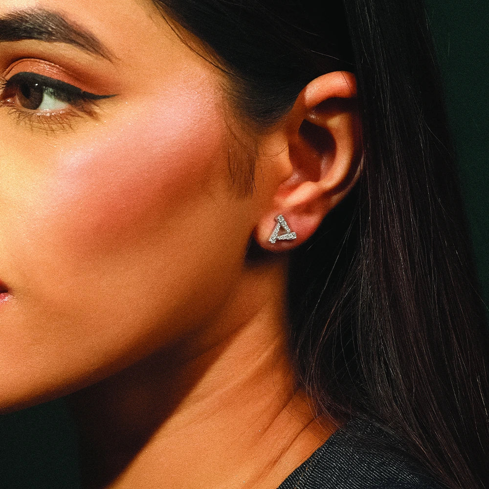 Triad - Lab Diamond Stud Earrings