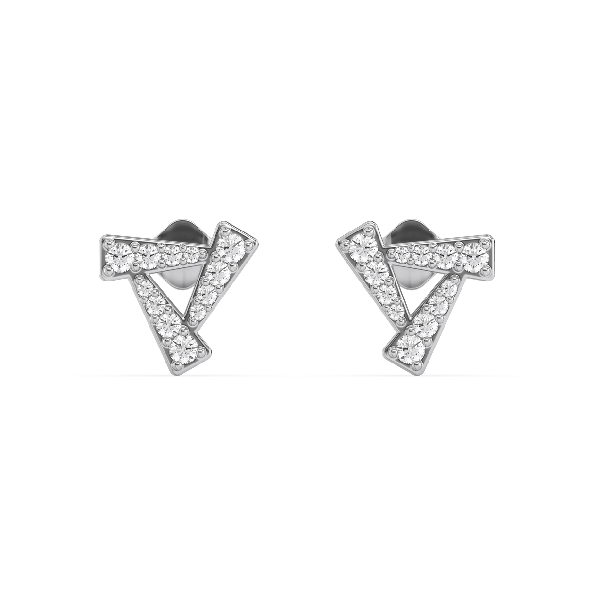 Triad - Lab Diamond Stud Earrings