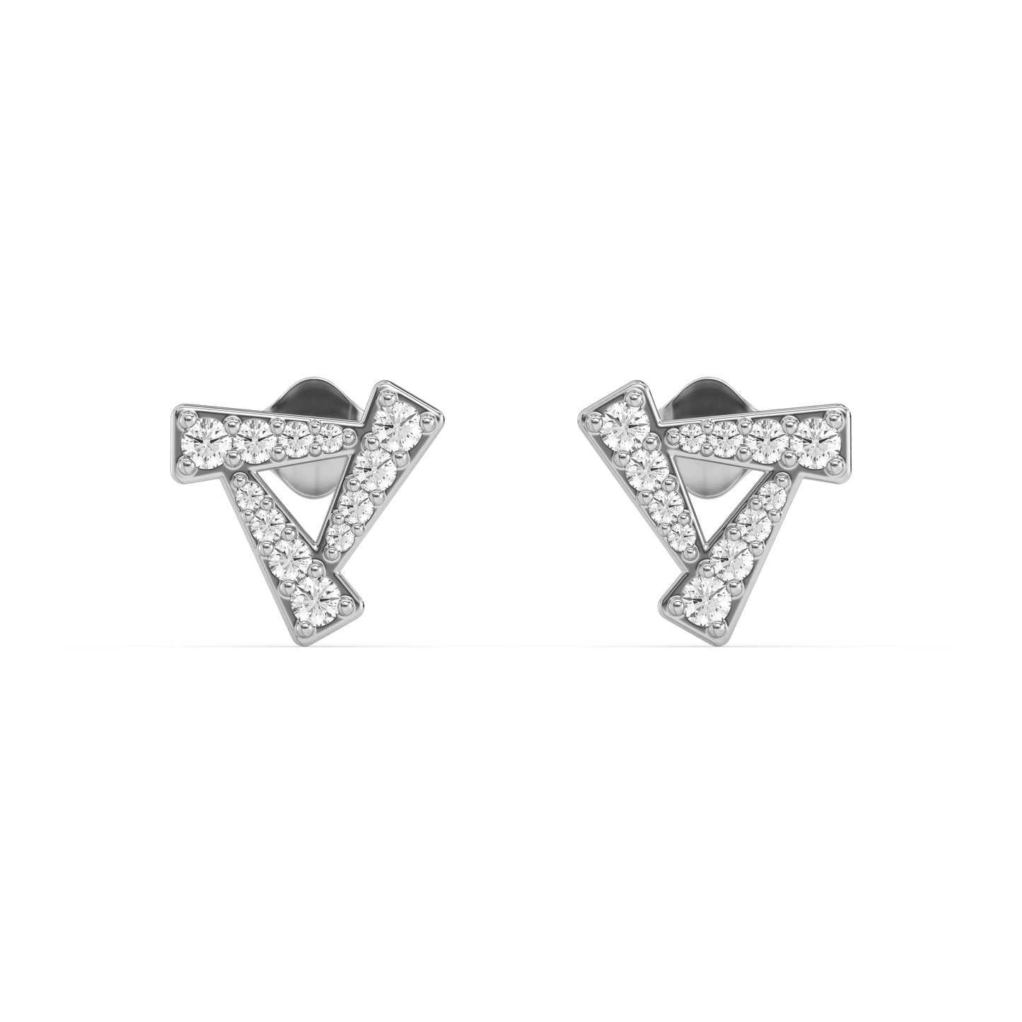 Triad - Lab Diamond Stud Earrings