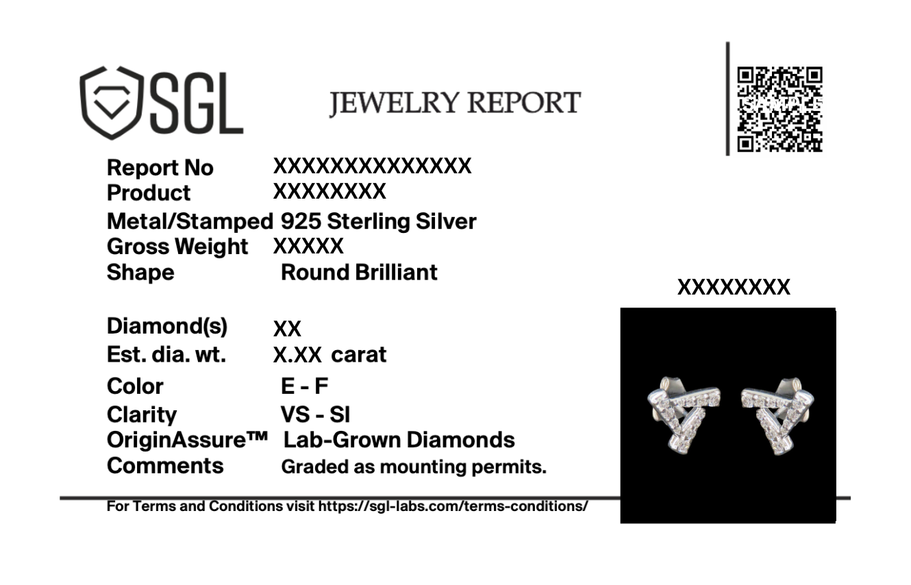 Triad - Lab Diamond Stud Earrings