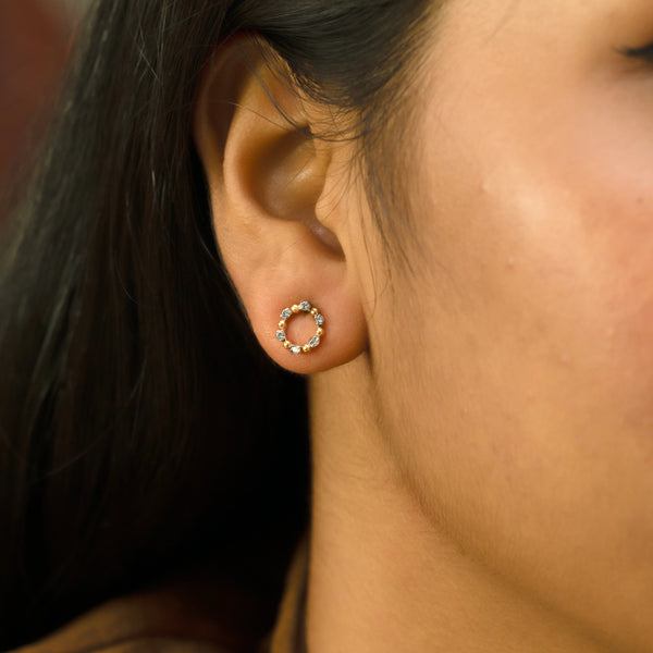 Lukson lab grown diamond orbitearrings