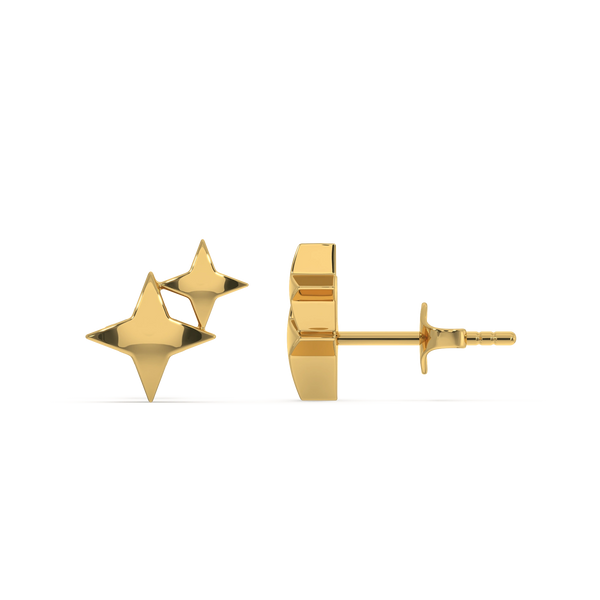 Lukson Twinkling Star 18k Gold Lab Grown Diamond Earrings Online in India 
