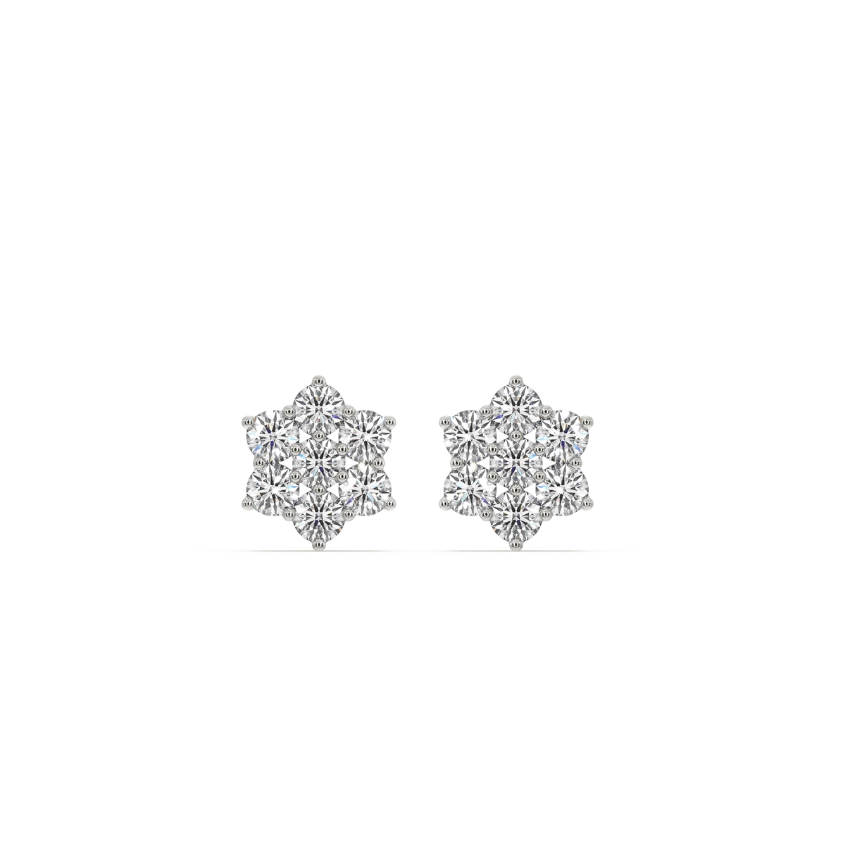Petal Blossom - Lab Diamond Stud Earrings