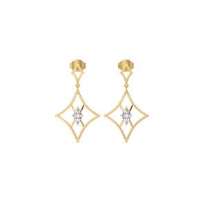 Astra Marquise - Pure Gold Lab Diamond Drop Earrings