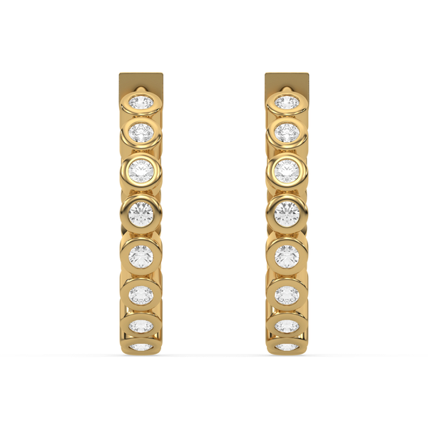 Lab grown diamond beaded earrings - Lukson