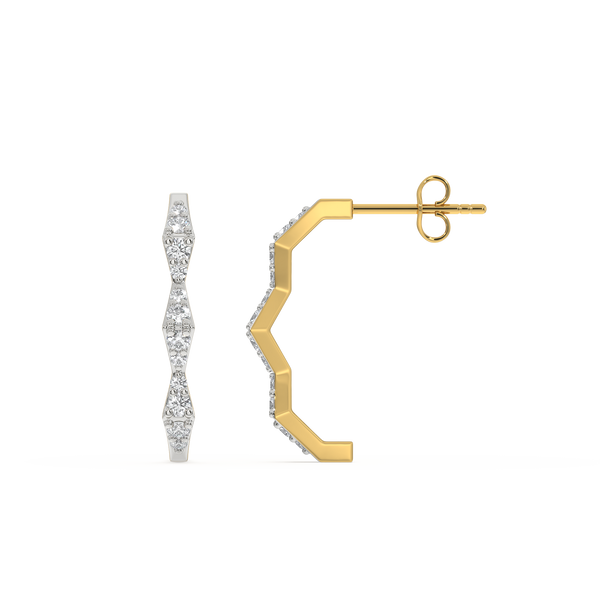 Radiance Edge - Lab Diamond Hoop Earrings