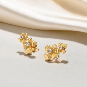 Petal Play - Lab Diamond Stud Earrings