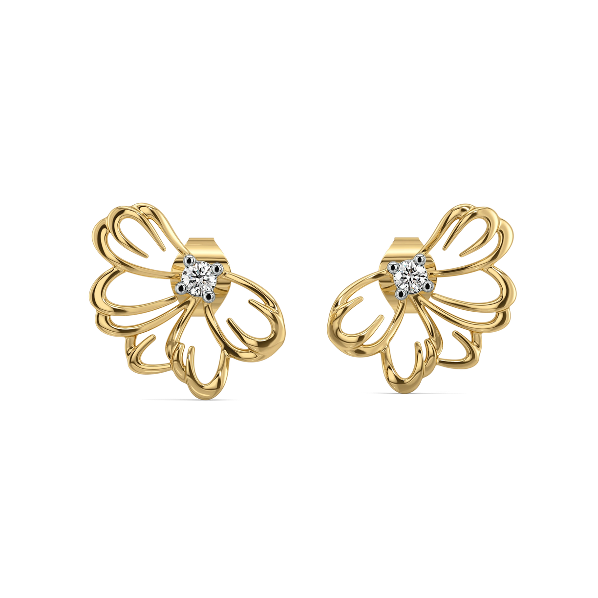 Petal Radiance - Lab Diamond Stud Earrings