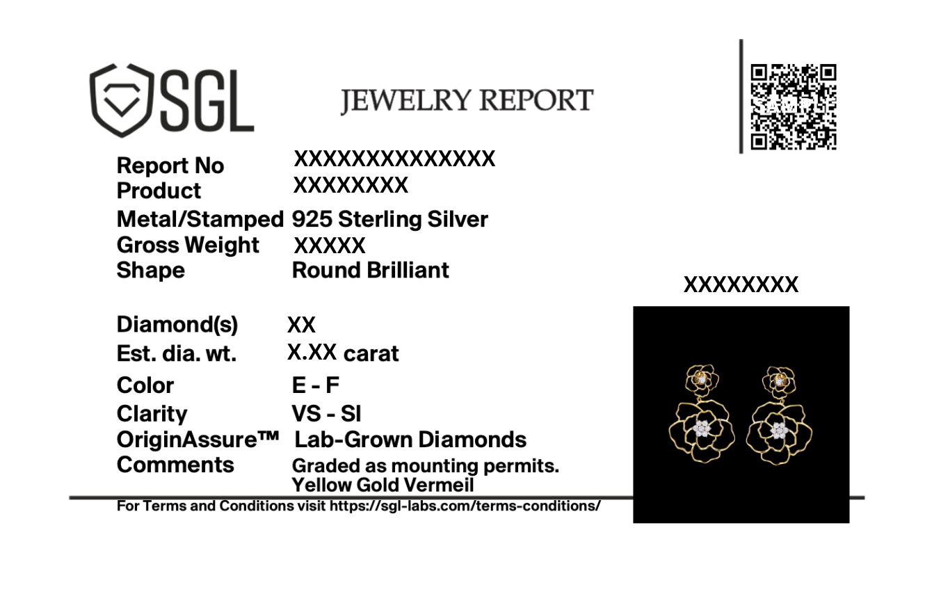 Petal Radiance - Lab Diamond Drop Earrings
