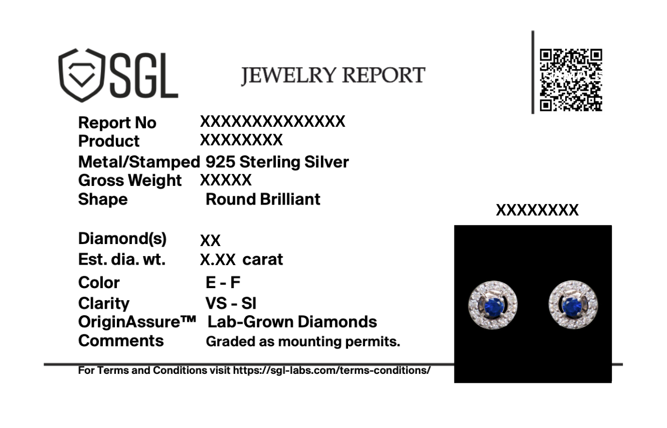 Wink of Protection - Lab Diamond Stud Earrings