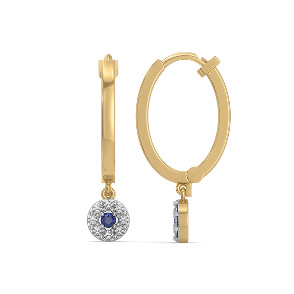 Lukson lab grown diamond evil earrings