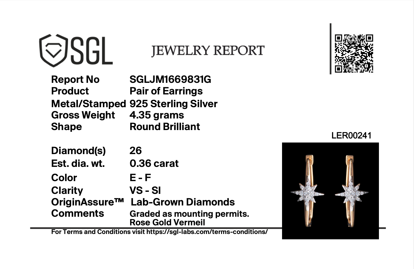 NorthStar Huggies - Lab Diamond Earrings