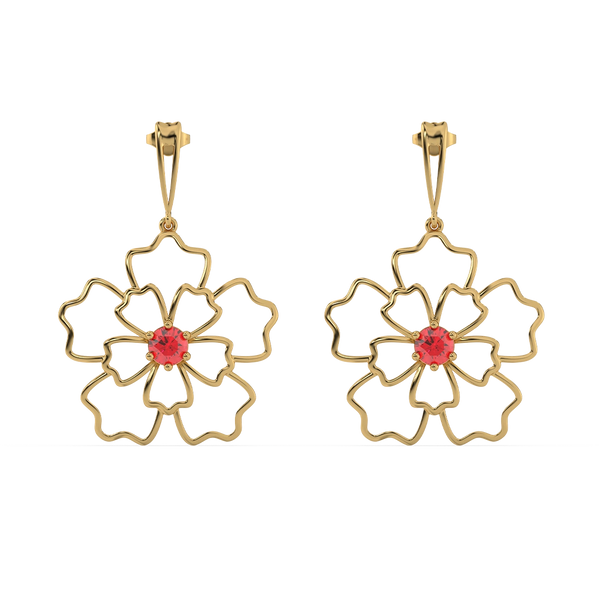 Ruby Drops Lab Grown DiamondEarrings - Lukson 