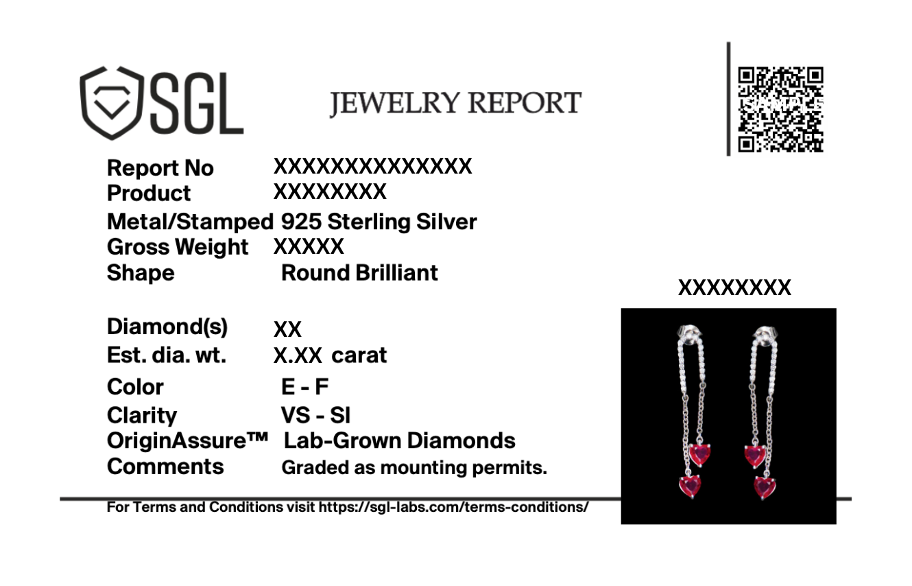 Radiant Heart Drops-Ruby Earrings