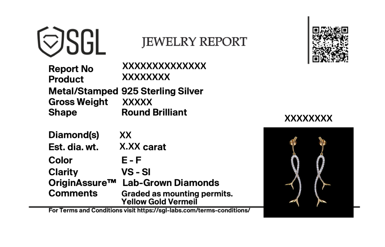 Mermaid Lure - Lab Diamond Drop Earrings