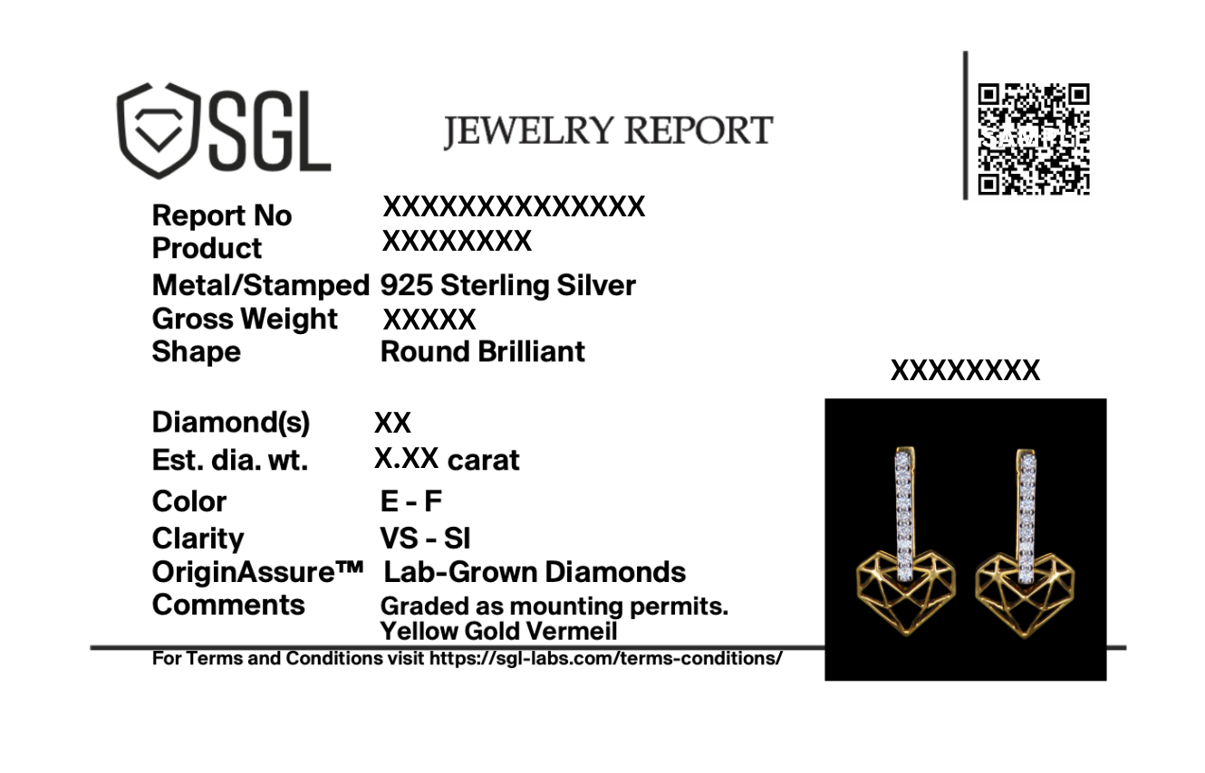 Heart Huggies - Lab Diamond Earrings