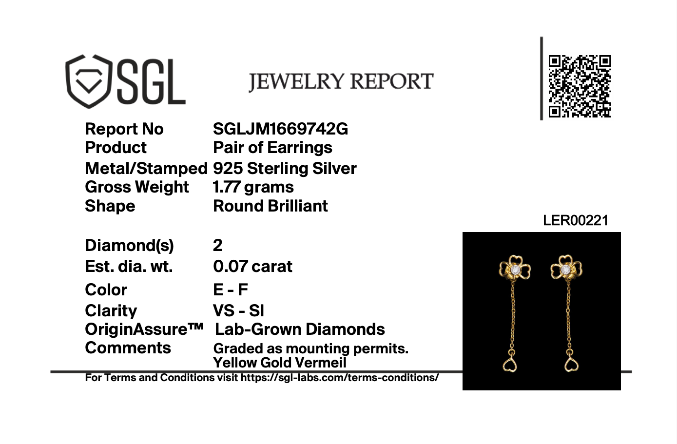 Four Leaf - Lab Diamond Cascade Earrings