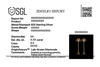 Lukson lab diamond four leaf earrings certification report
