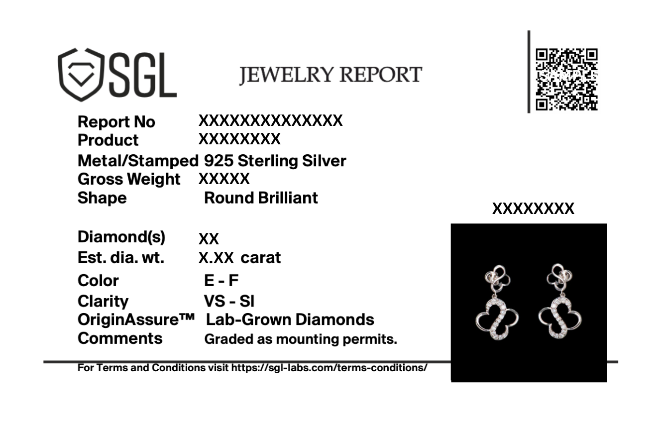 Clover S-Drops - Lab Diamond Earrings