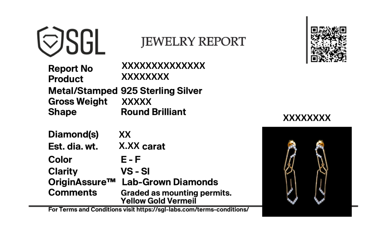 Groove Rhythm - Lab Diamond Drop Earrings