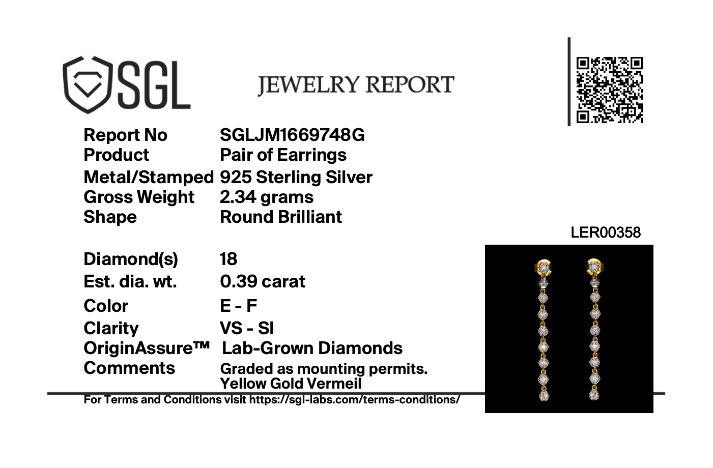 Lustrous Bezel - Lab Diamond Drop Earrings
