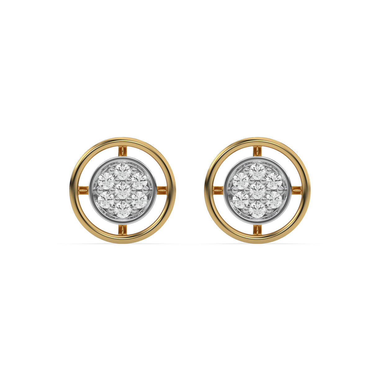 Circle of Dazzle - Lab Diamond Stud Earrings