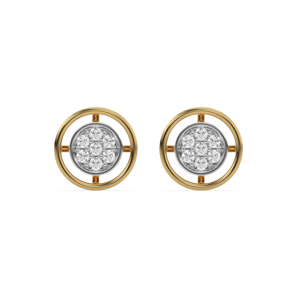 Circle of Dazzle lab diamond earrings - Lukson 