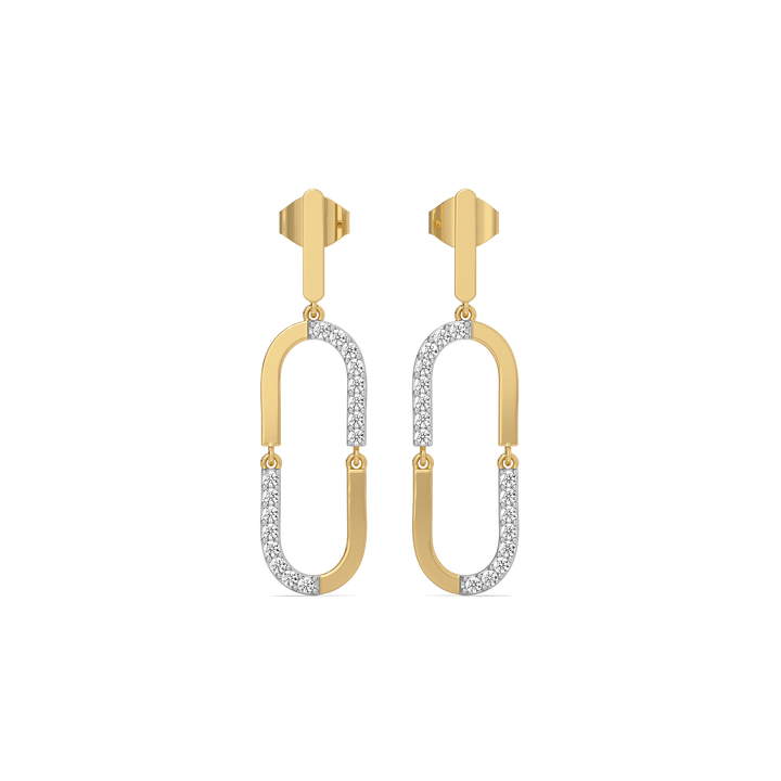 Lustre Loop - 18kt Gold Vermeil Lab Grown Diamond Drop Earrings