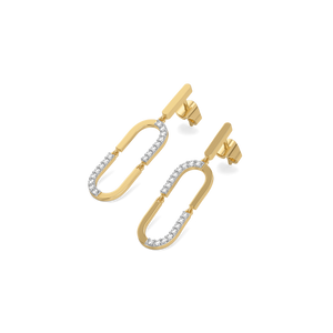 Lustre Loop - Lab Diamond Drop Earrings