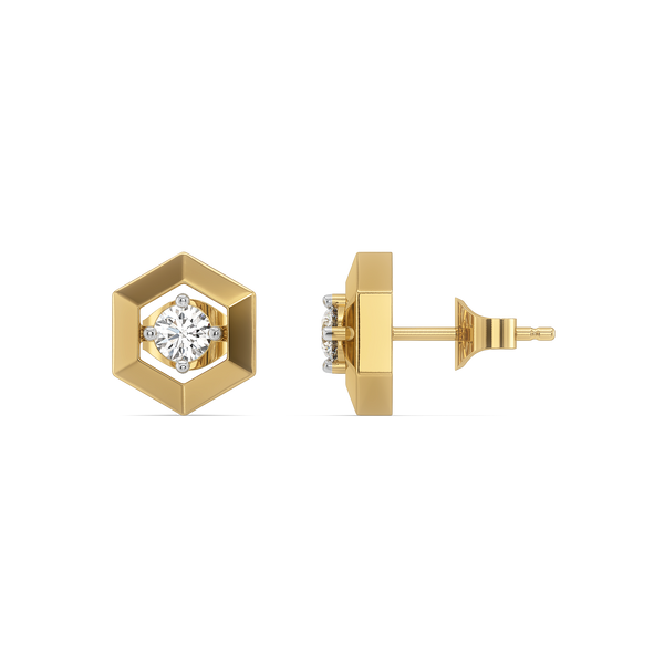 Lukson solitaire lab diamond studs