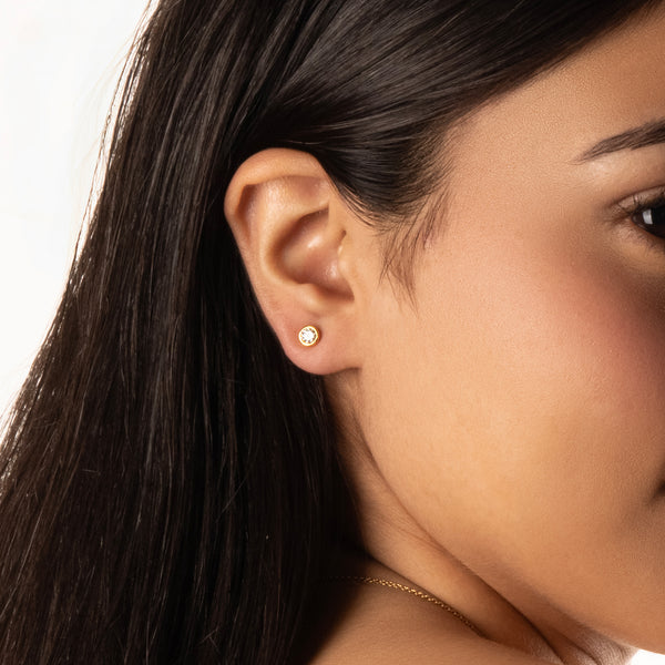 Eternal shine lab grown diamond stud earrings - Lukson 