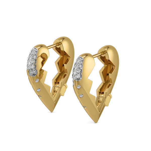 Lukson lab grown diamond sparkling hoops