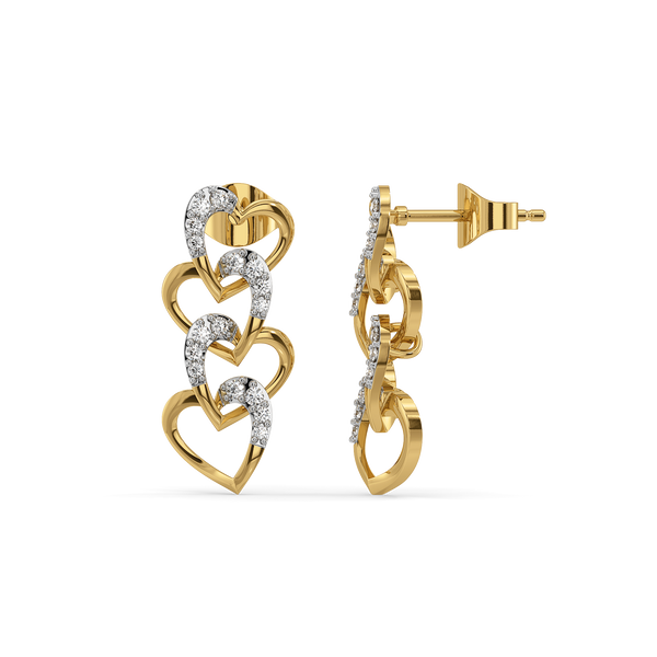 Lab grown diamond earrings design - Lukson