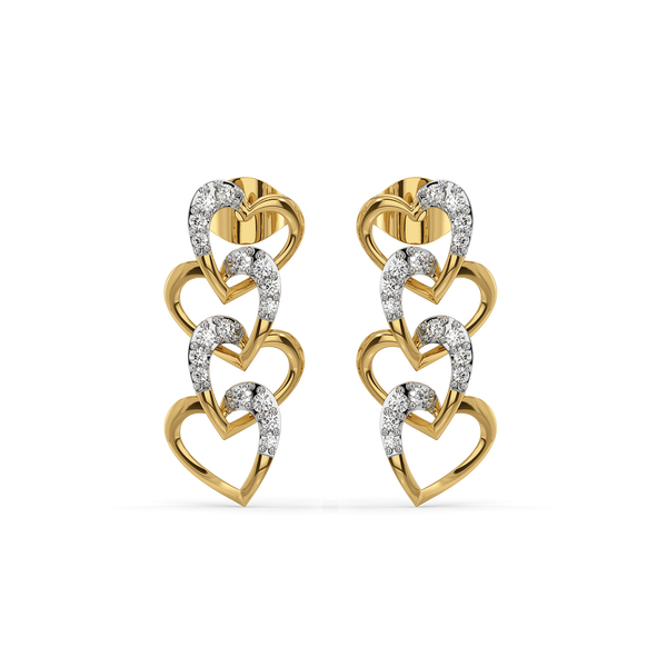 Lukson lab grown diamond linked hearts